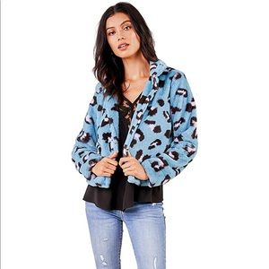 EUC SugarLips Liani Leopard Print Fur Jacket